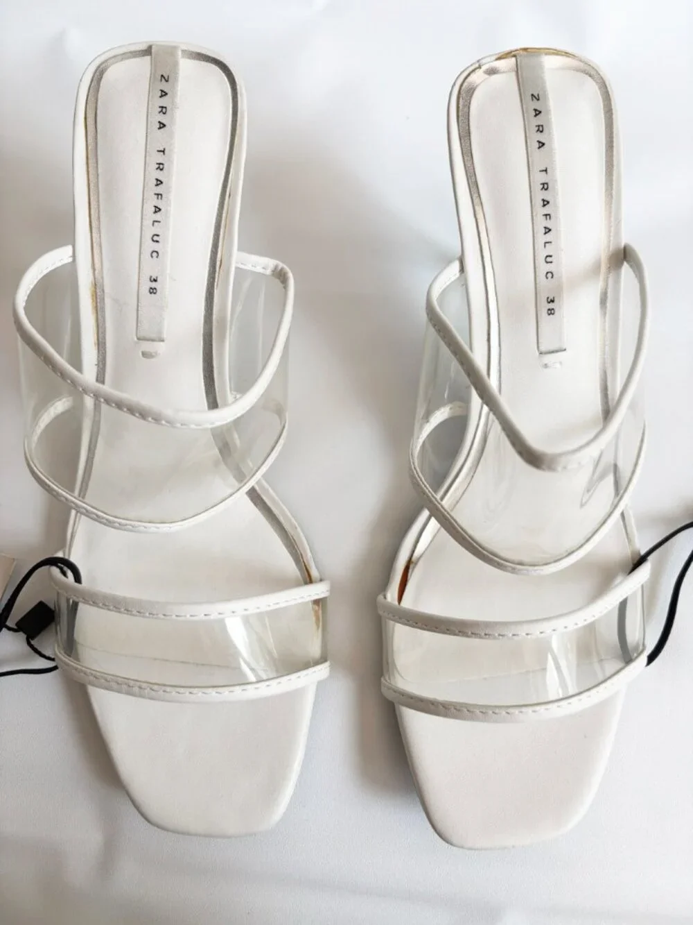 ZARA Double Clear Straps Heeled Sandals 3371/001/087 EU 38/ US 7.5 - Picture 9 of 12
